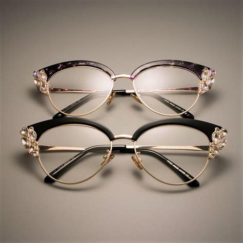 designer eyeglass frames with rhinestones.